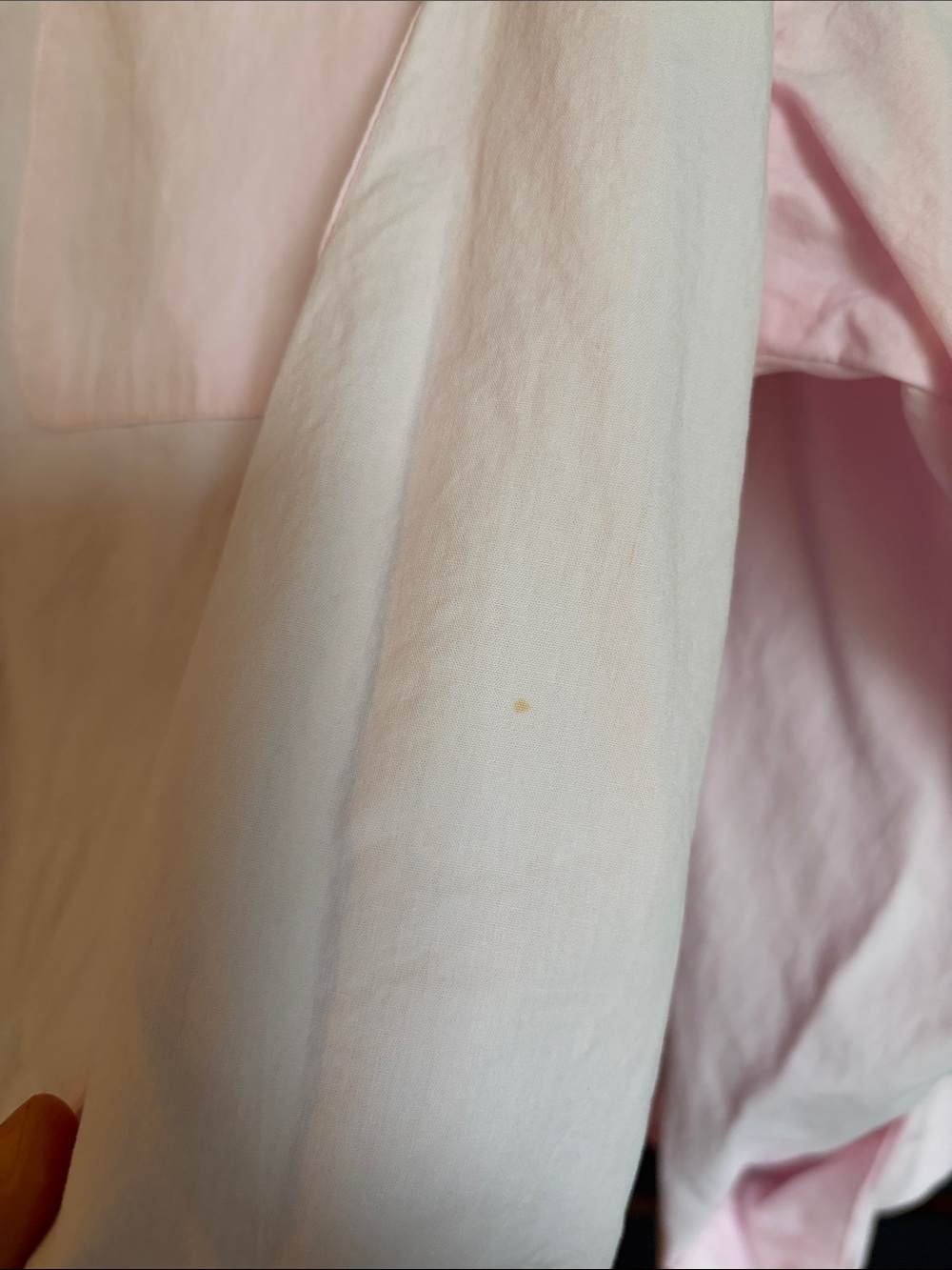 Amazon Women's Light Pink Cropped Button-Down Shirt - Picture 5 of 5